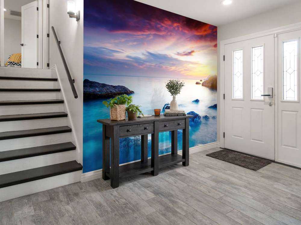 Magische zonsondergang op zee