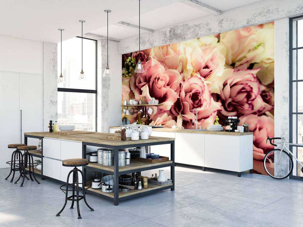 Gekleurde rozen boeket