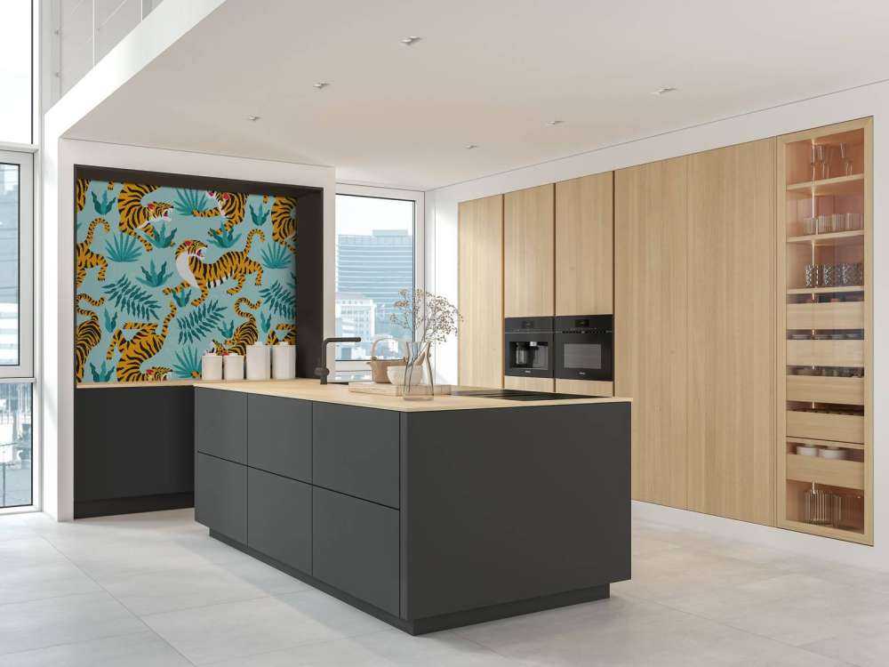 Tijger print met een blauwe achtergrond