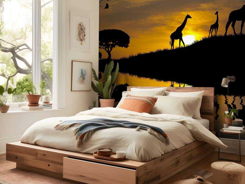 Zonsondergang in een tropisch gebied