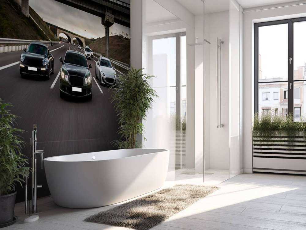 Sportwagens op de snelweg