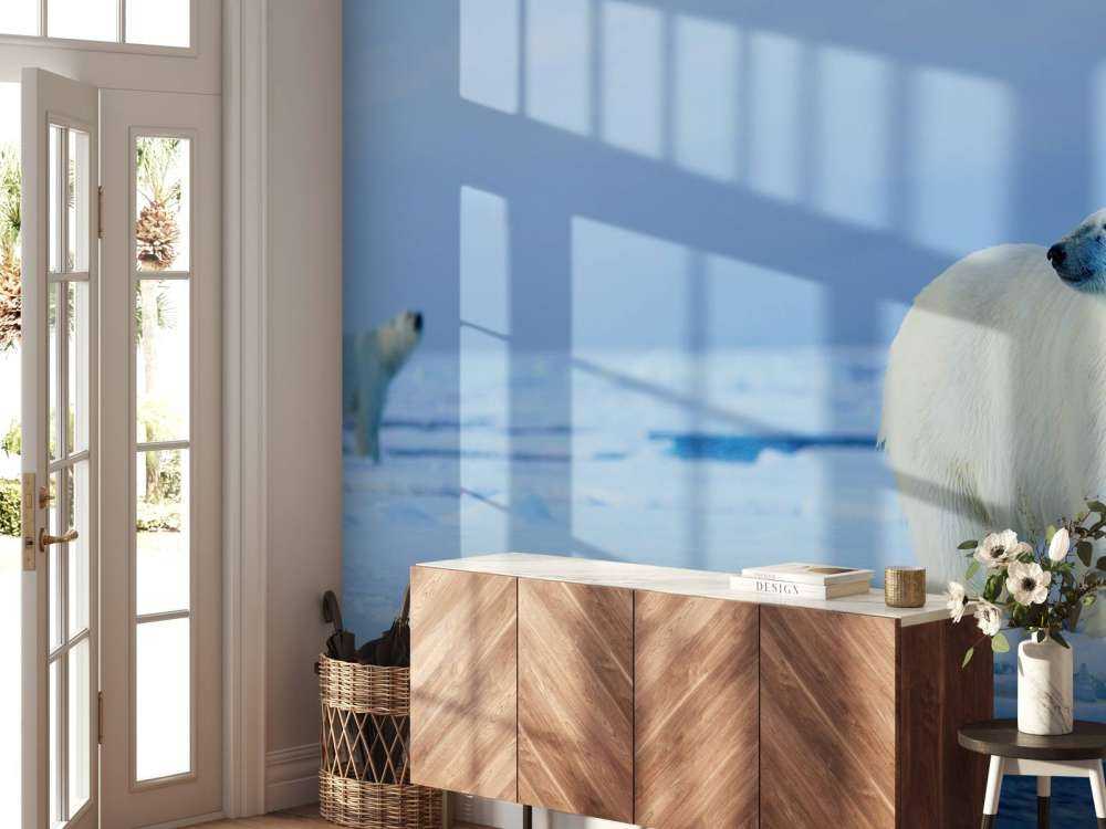 IJsberen op drijfijs