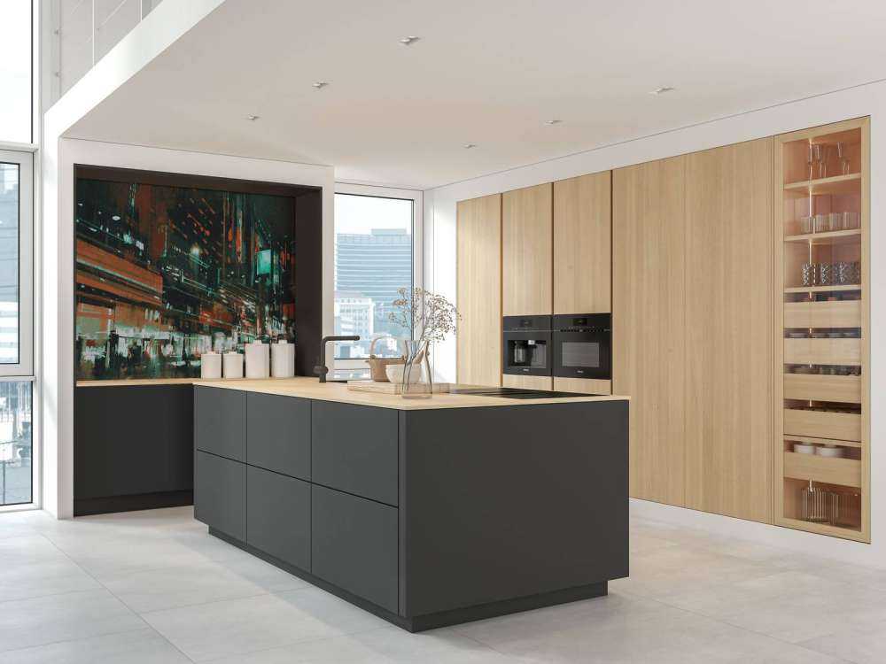 Schilderij van een drukke stad