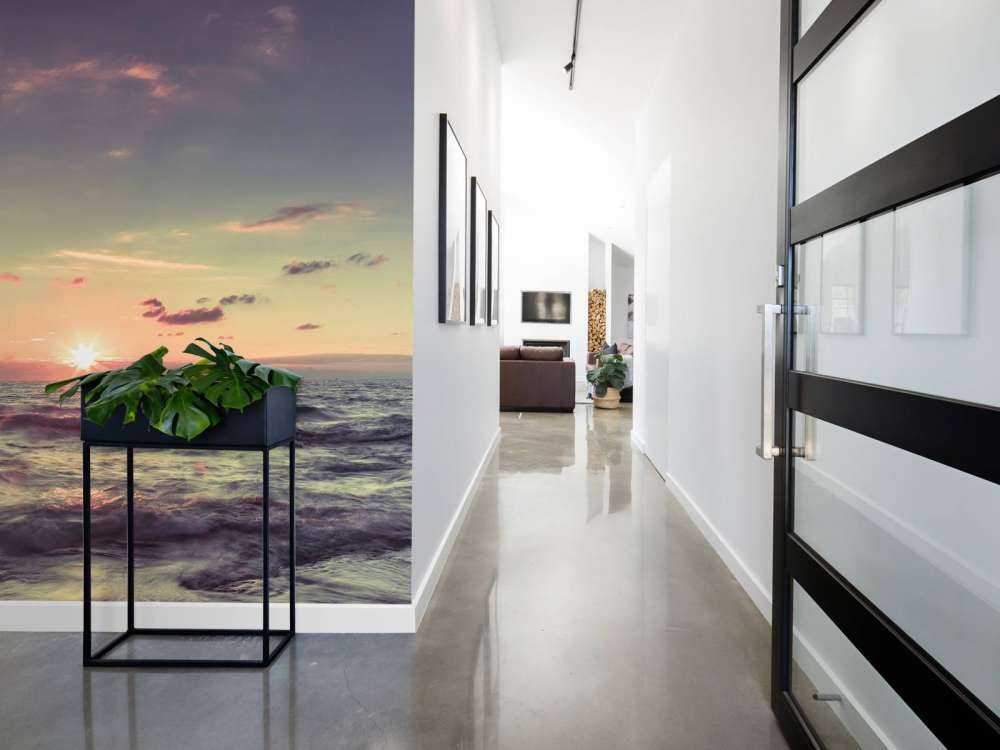 Heldere zonsondergang