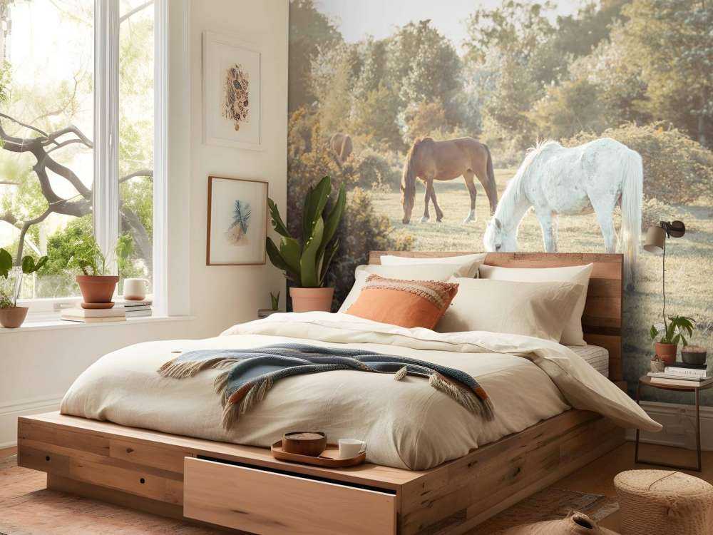 Grazende paarden