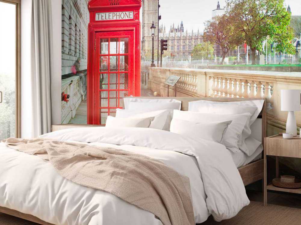 Rode telefoon cabine met de Big Ben op de achtergrond