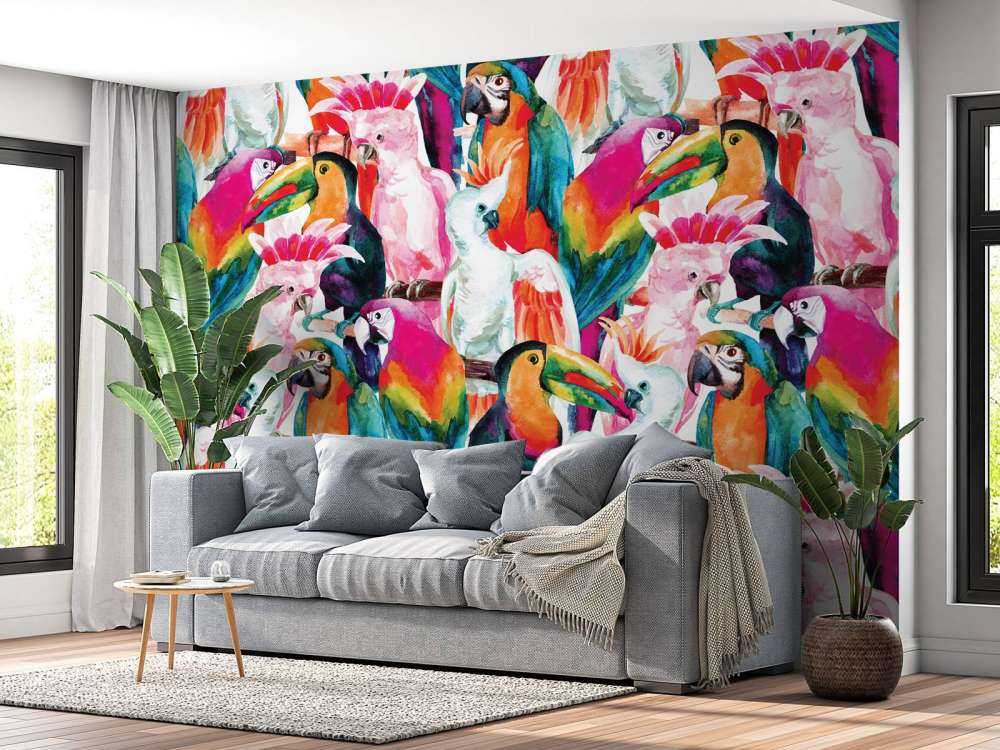 Tropisch, gekleurde vogels