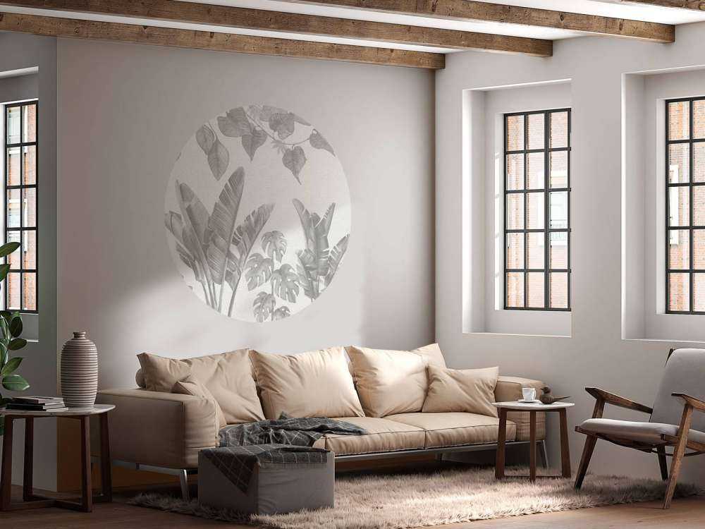 Jungle planten in grijstinten 