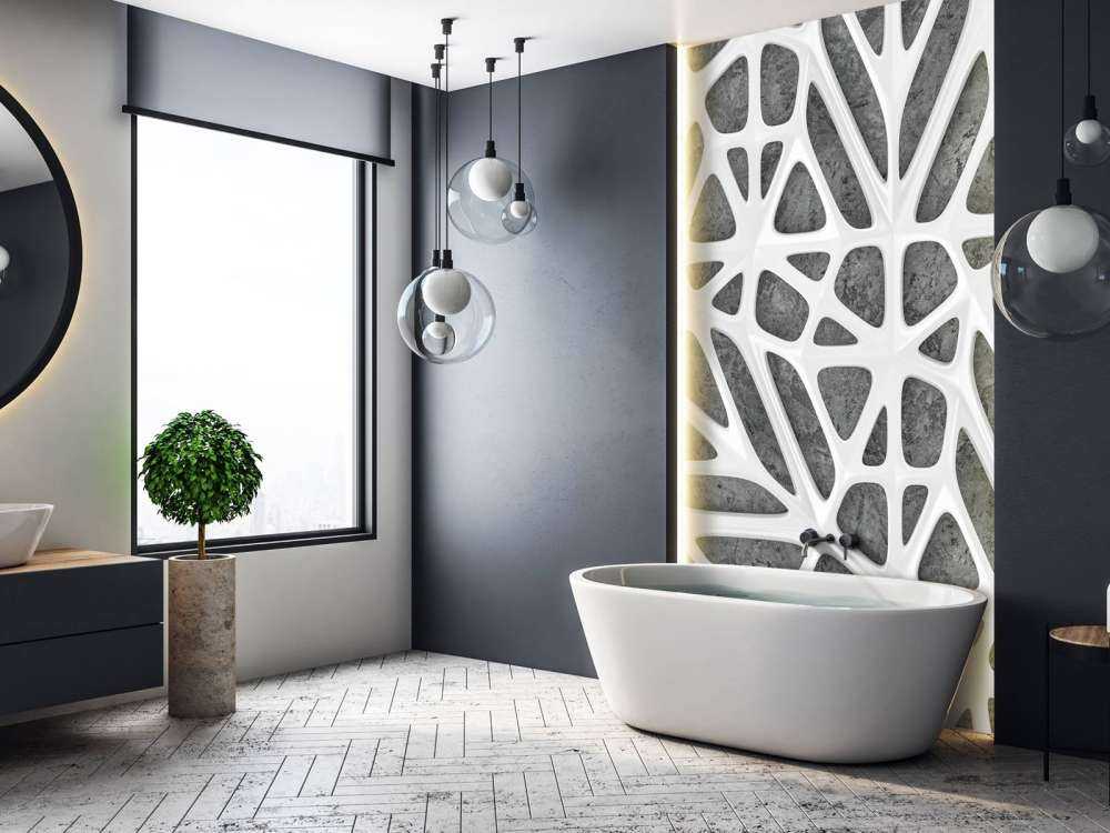 Wit patroon op beton