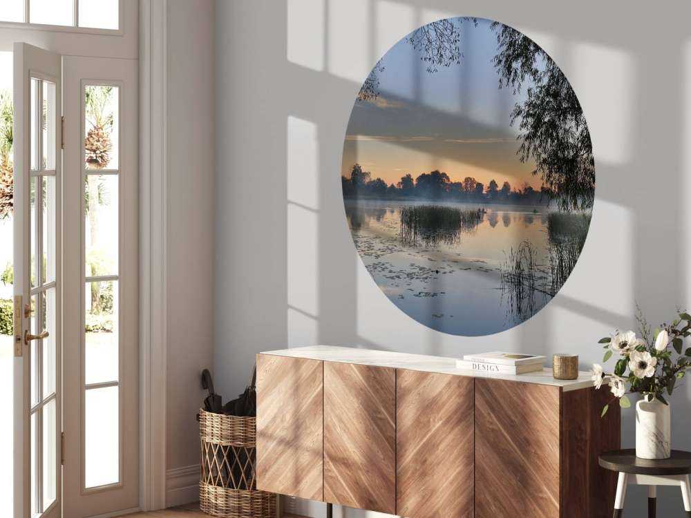 Natuurgebied in de vroege ochtend