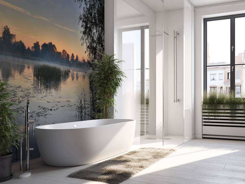 Natuurgebied in de vroege ochtend