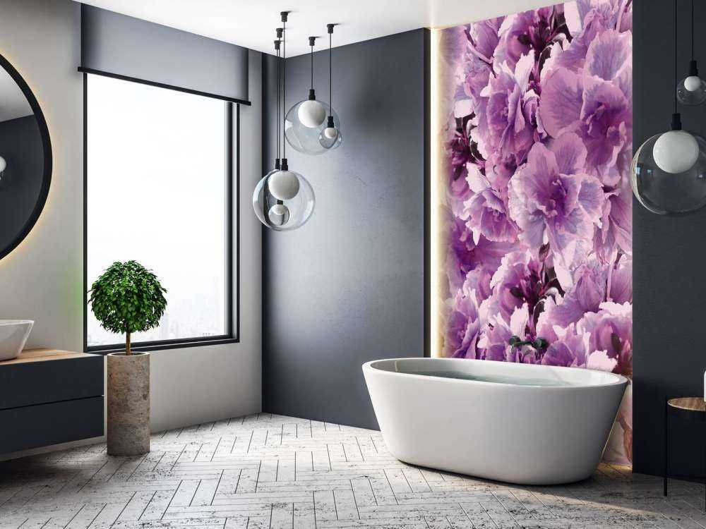 Paars-roze klaprozen design