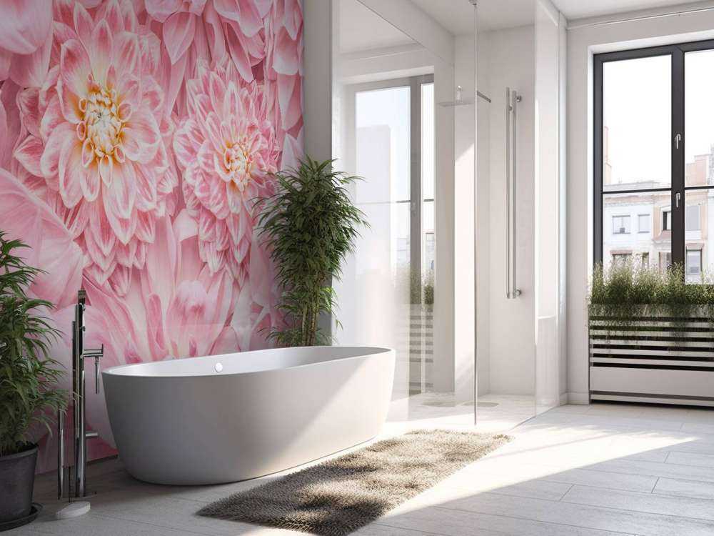 Roze bloemen met een gele kern