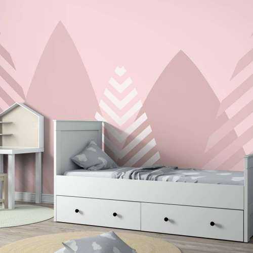 Hoge bergen, roze