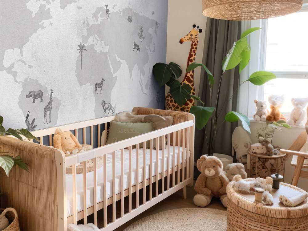 Wereldkaart sketch grijs