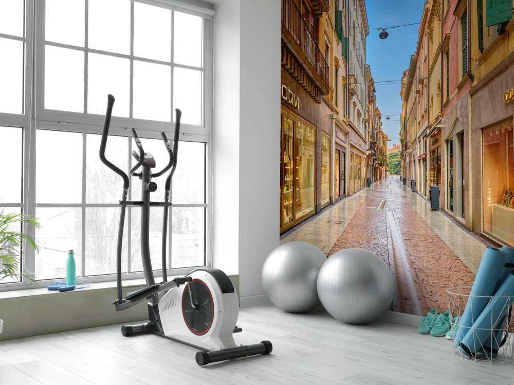 Winkelstraat 's morgens vroeg