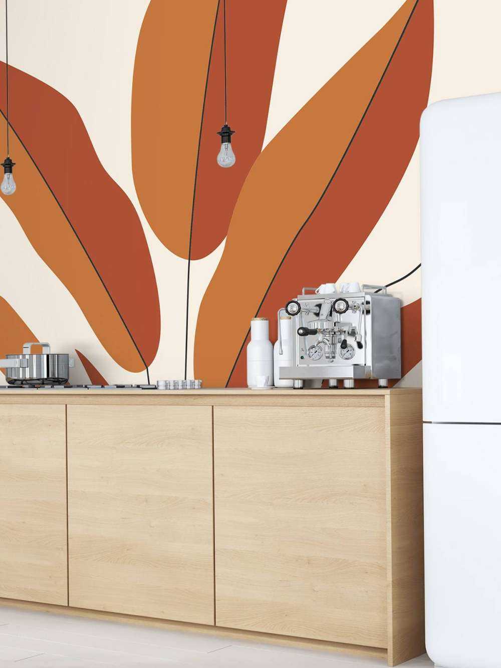 Minimalistische rode plant