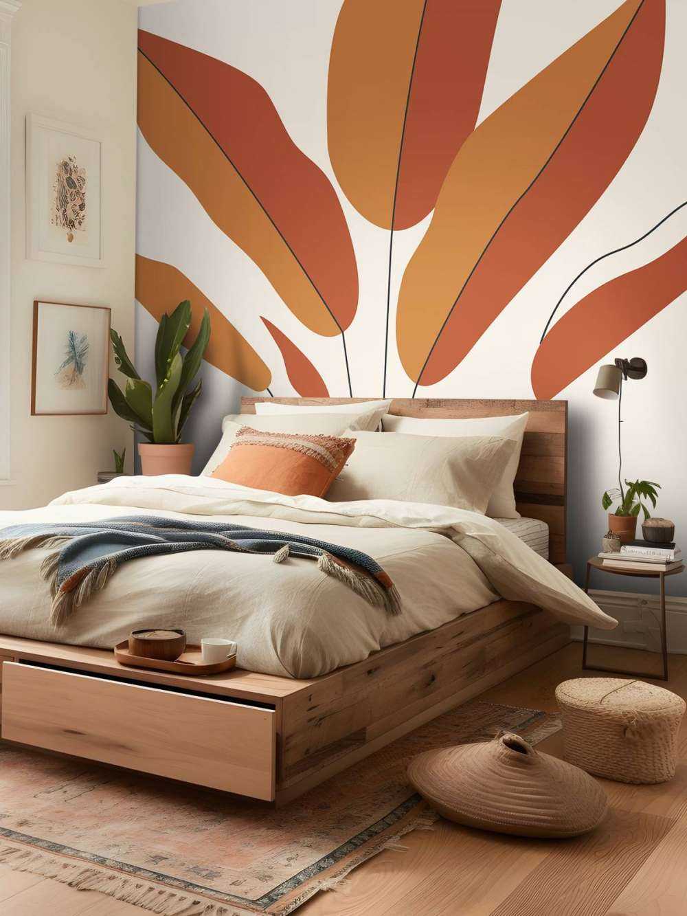 Minimalistische rode plant