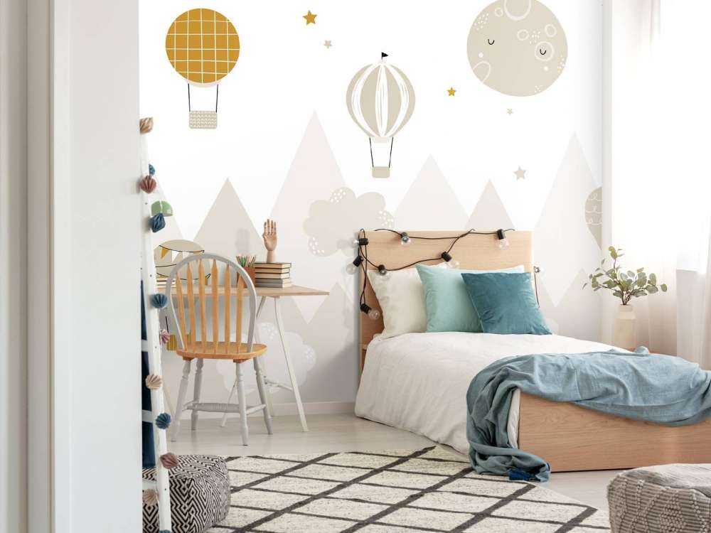 Luchtballonnen door de bergen