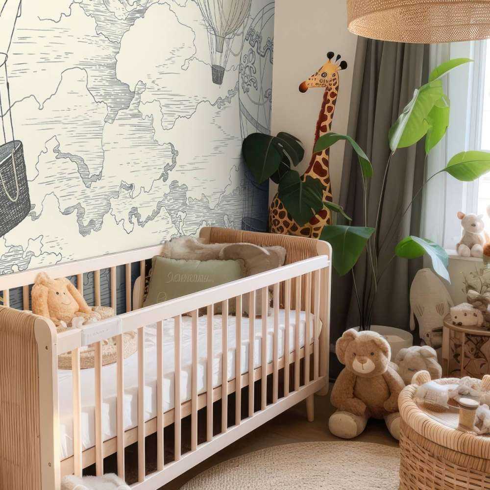 Witte moderne luchtballonnen