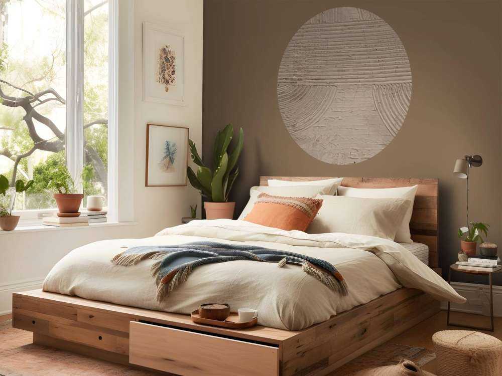 Lijnen en structuren in taupe