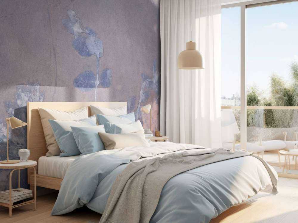 Wilde geranium en sneeuwbes - blauw