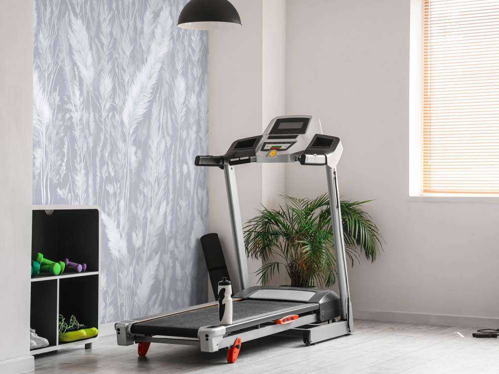 Wall of field grasses - blue