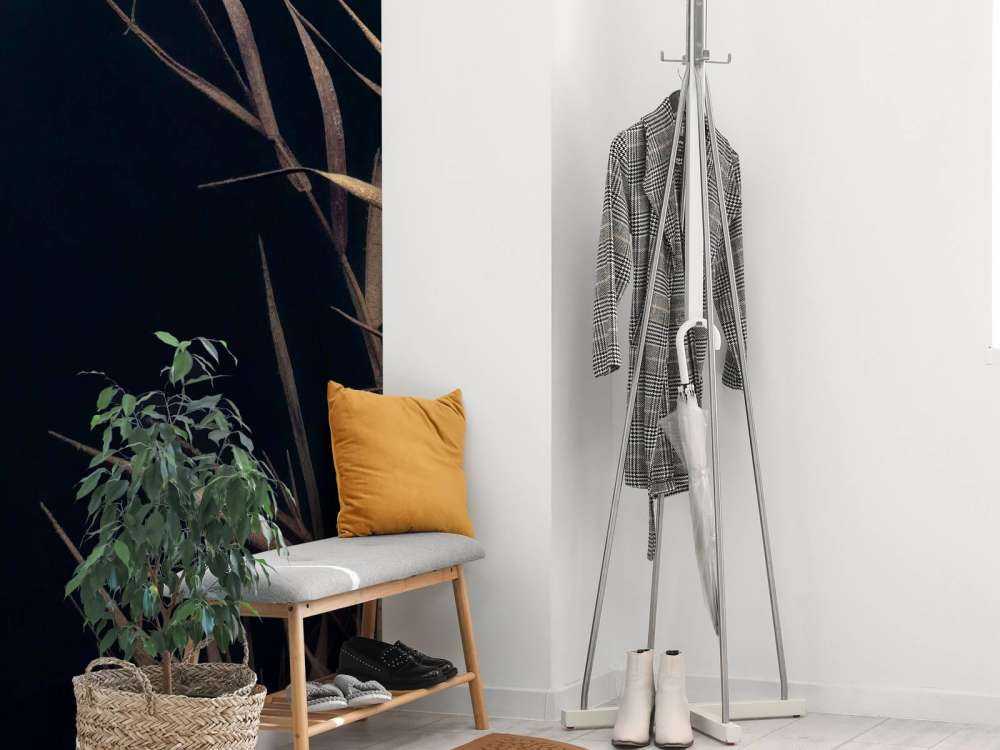 Verdorde Rietstengels aan het Water