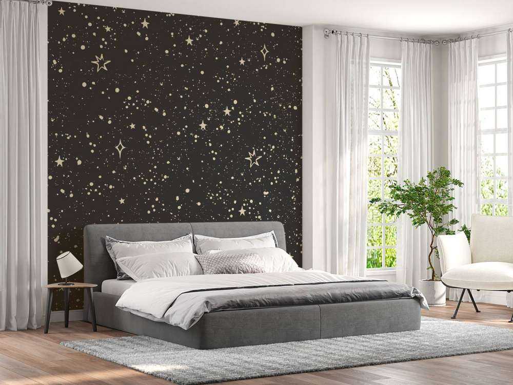 Sprankelende sterren in nachtlicht