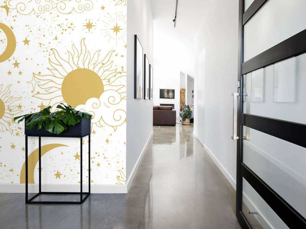 Zon maan en sterren in goud