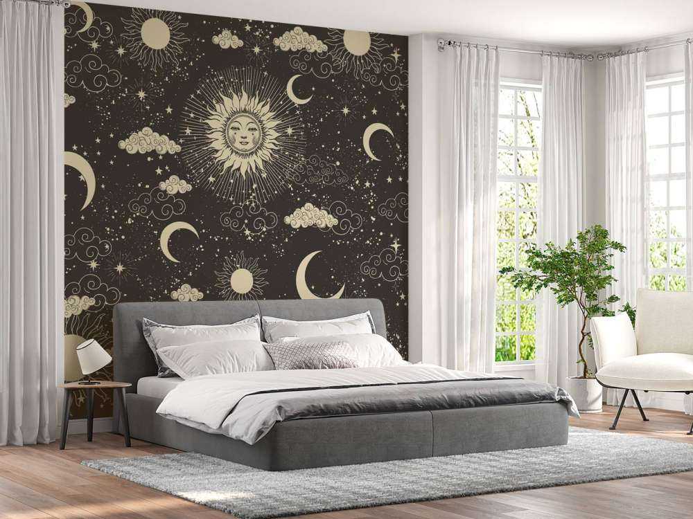 Hemelse nacht in vintage stijl