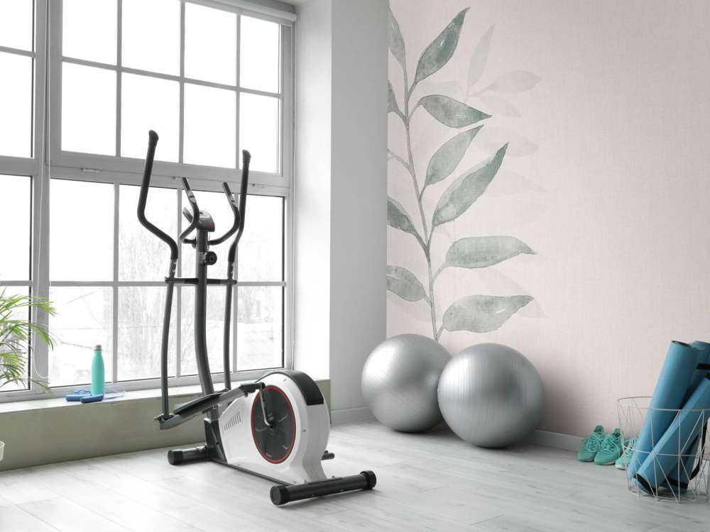 Minimalistische tak in grijsgroene aquarel