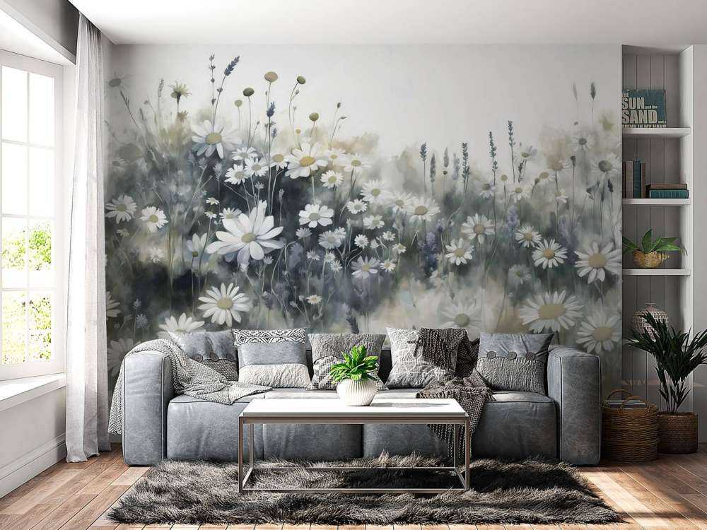 Quiet Daisies Meadow Green