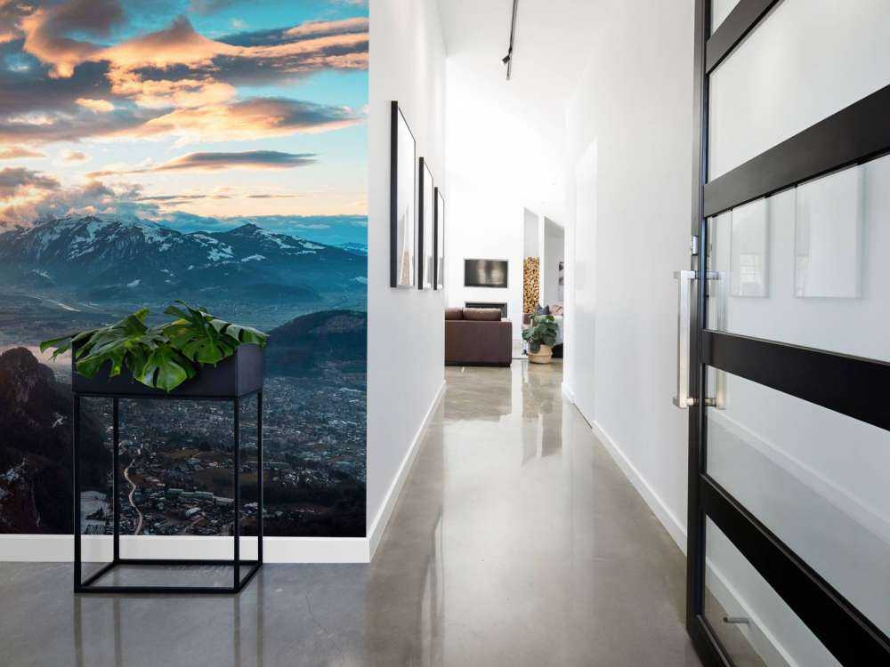 Zonsondergang boven alpenvallei