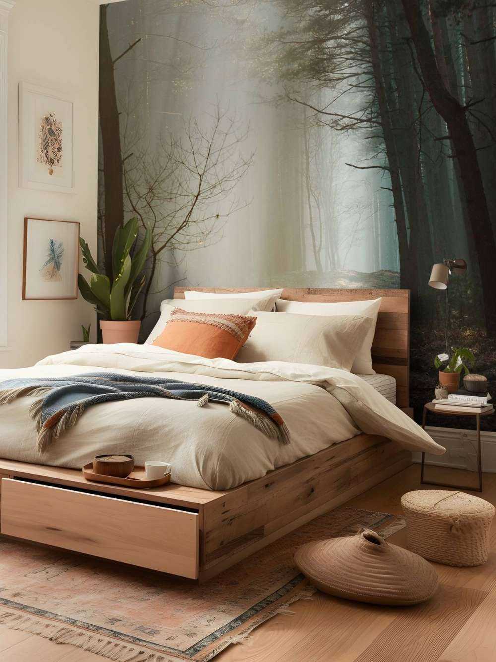 Zonnestralen in een Herfstig Bos