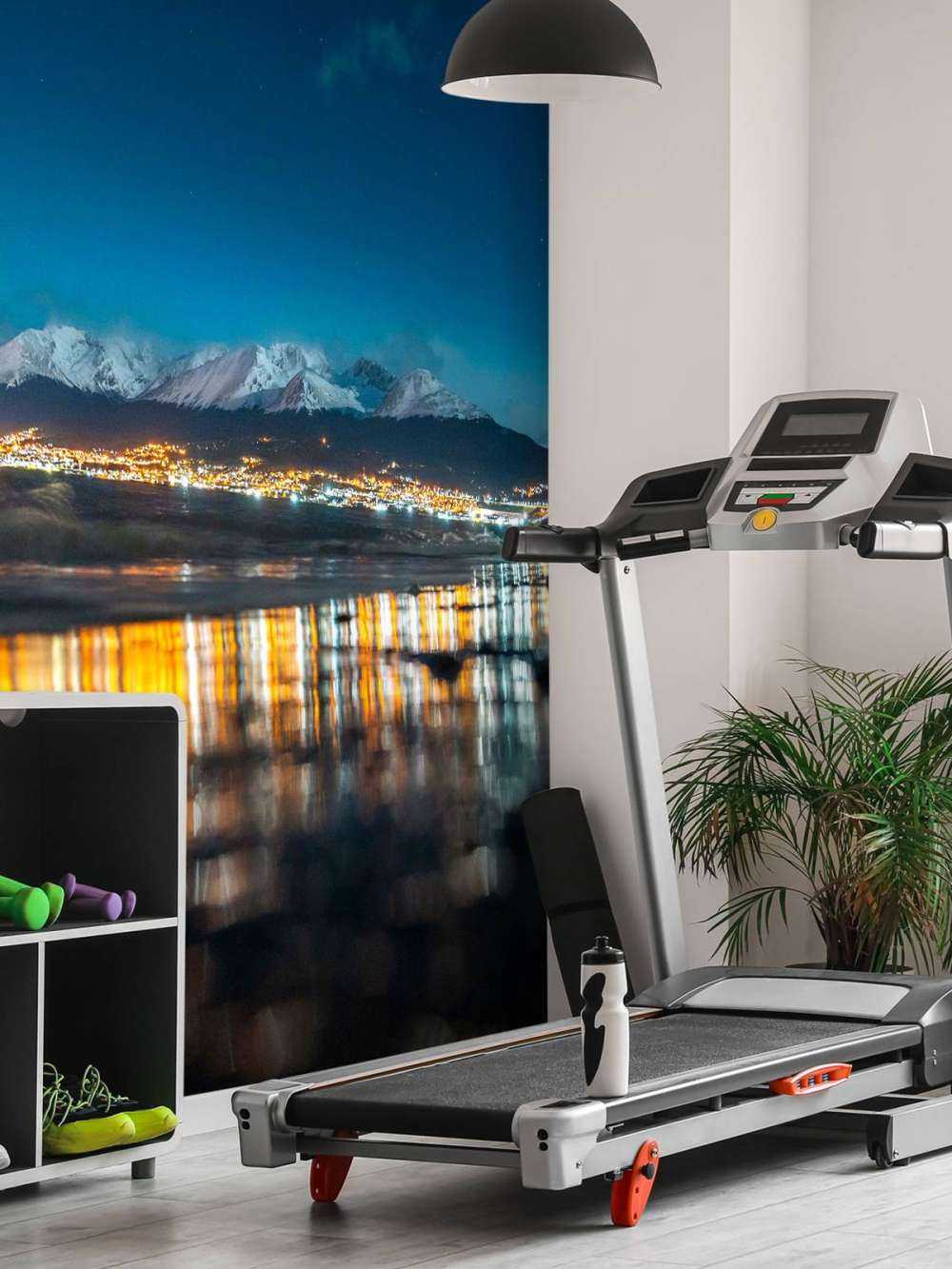 Nachtlicht Aan Besneeuwde Kust