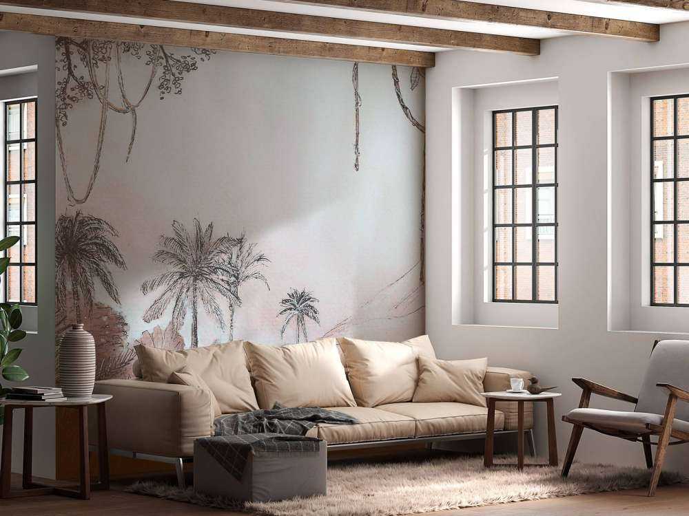 Palmenvallei in rozenlicht