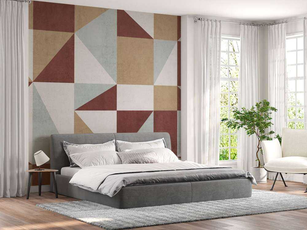 Geometrische vlakken in retrokleuren