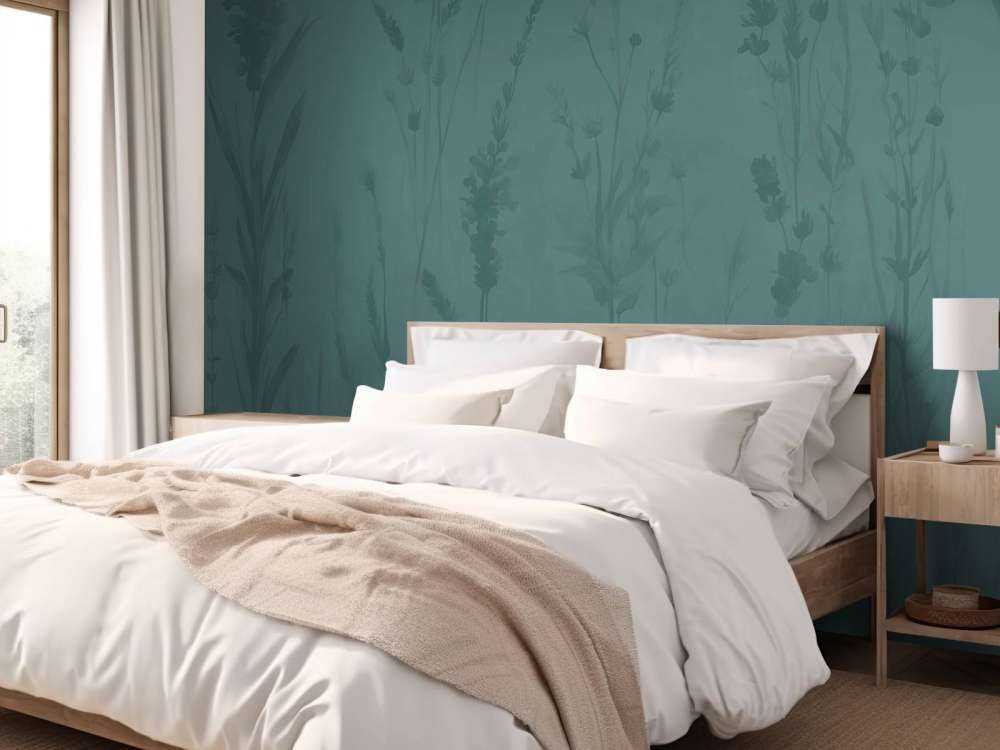 Lavender Glade Seamless Deep Teal