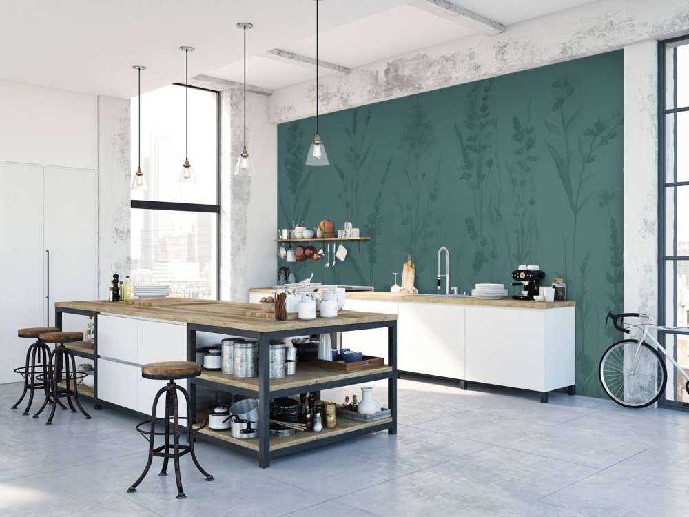 Lavender Glade Seamless Deep Teal