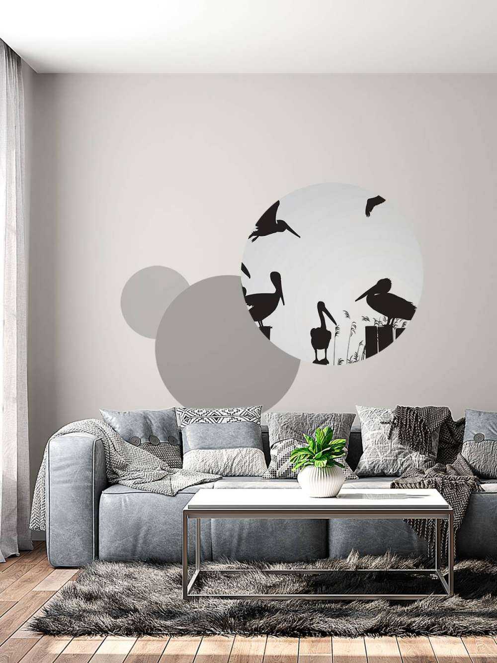 Pelikanen op een pier