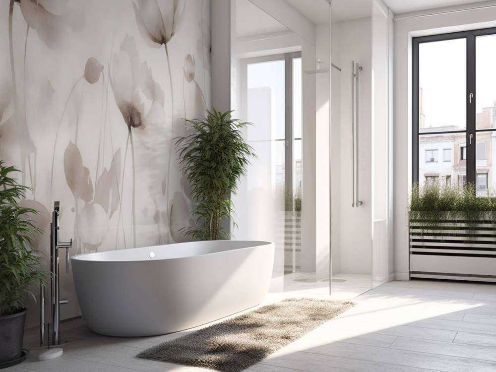 Ethereal meadow flowers light beige
