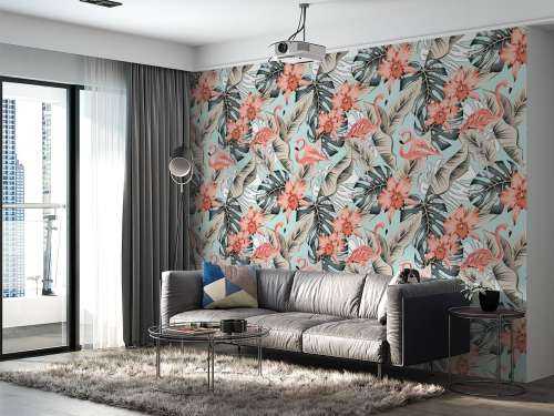 Tropische roze flamingo