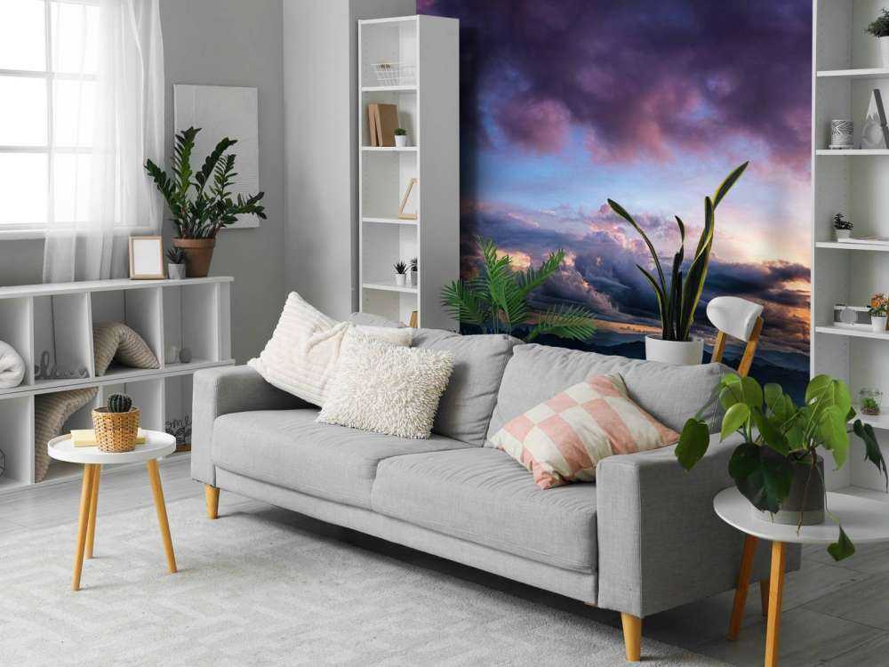 Zonsondergang over een berg