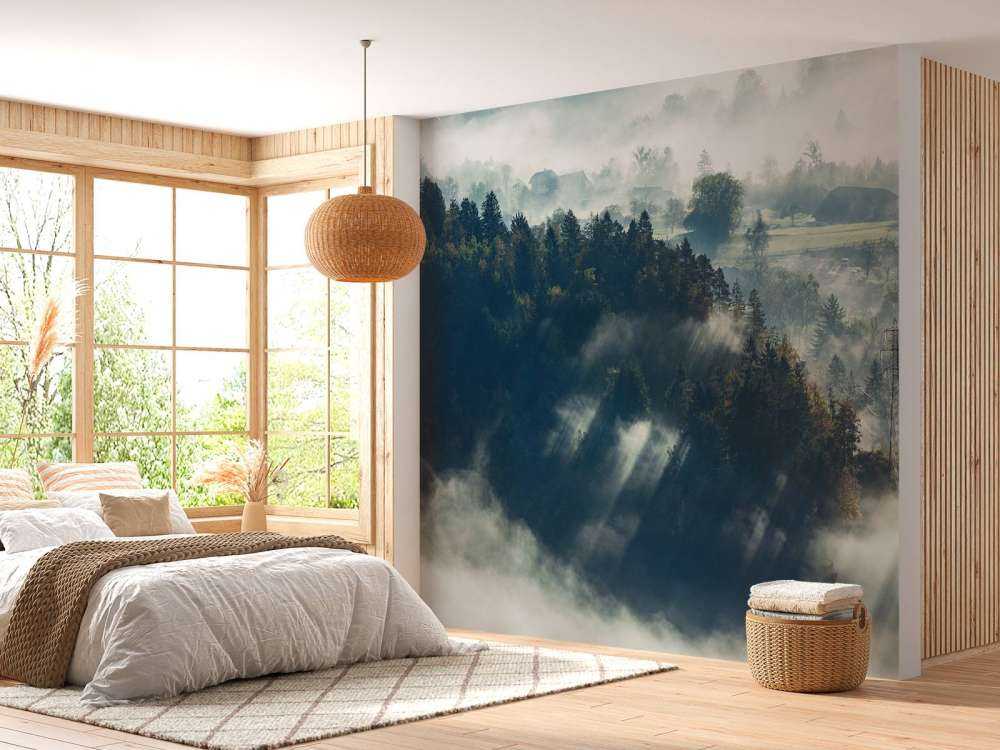 Mistig landschap