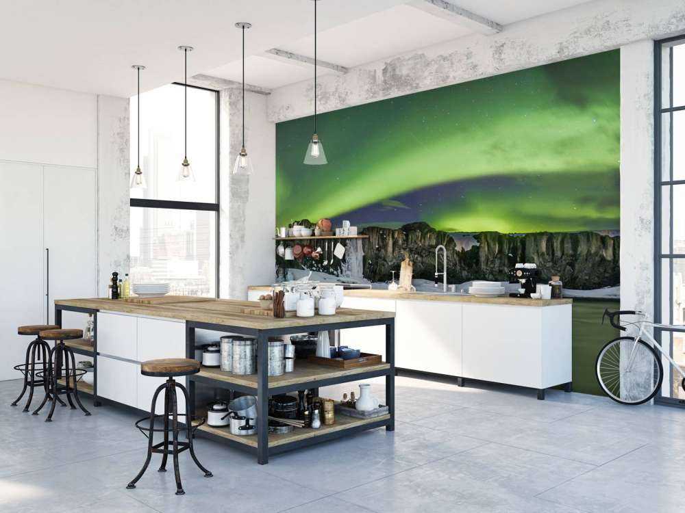 Panorama foto van het Noorderlicht