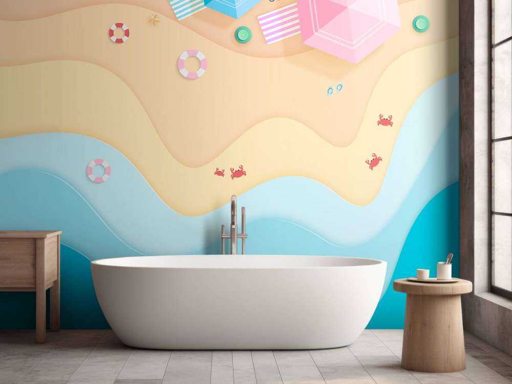 Geïllustreerde strand