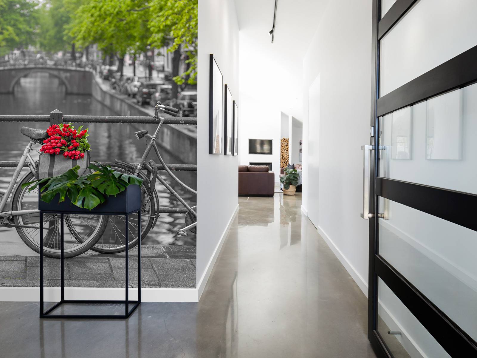 Fiets met bloemen