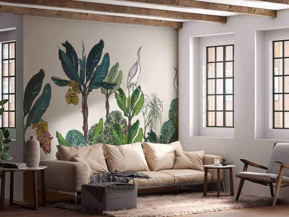 Jungle panorama met dieren