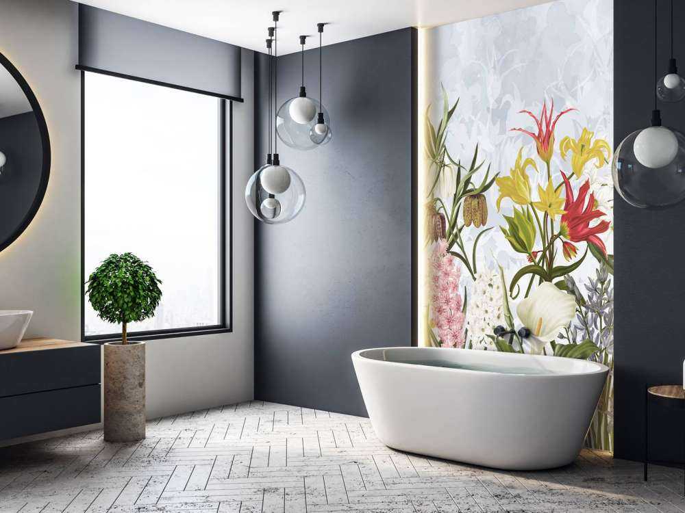 Spring Flowers - Cloudy Sky Blue